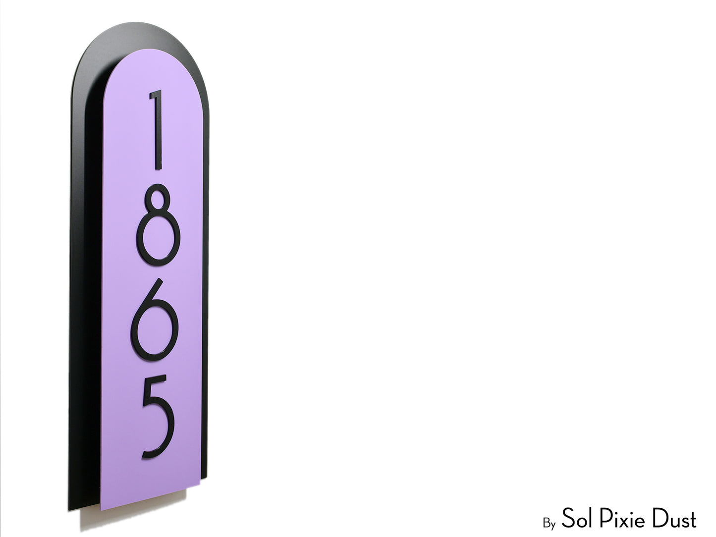 Boho Arch Plaque with Acrylic House Number Sign