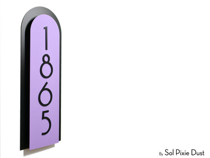 Boho Arch Plaque with Acrylic House Number Sign