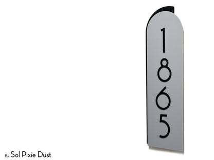 Boho Arch Plaque with Acrylic House Number Sign