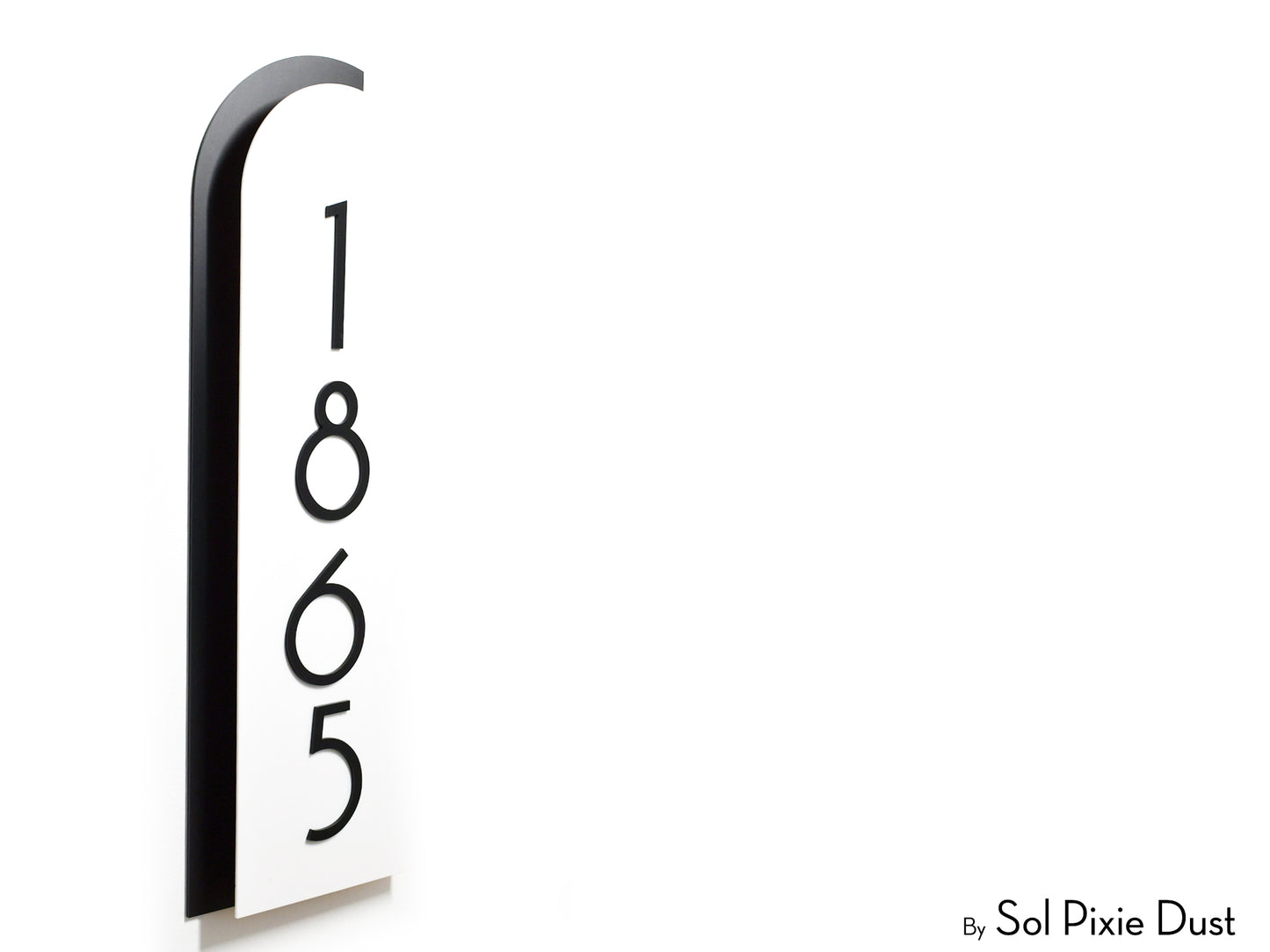 Boho Arch Plaque with Acrylic House Number Sign