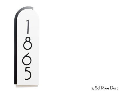Boho Arch Plaque with Acrylic House Number Sign