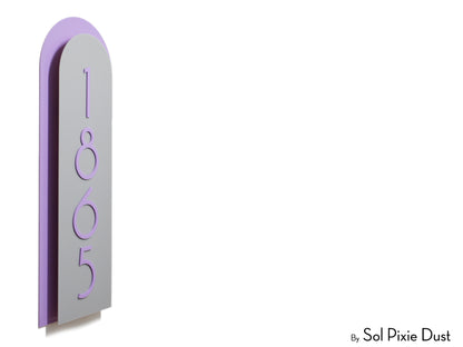 Boho Arch Plaque with Acrylic House Number Sign