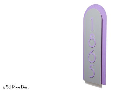 Boho Arch Plaque with Acrylic House Number Sign