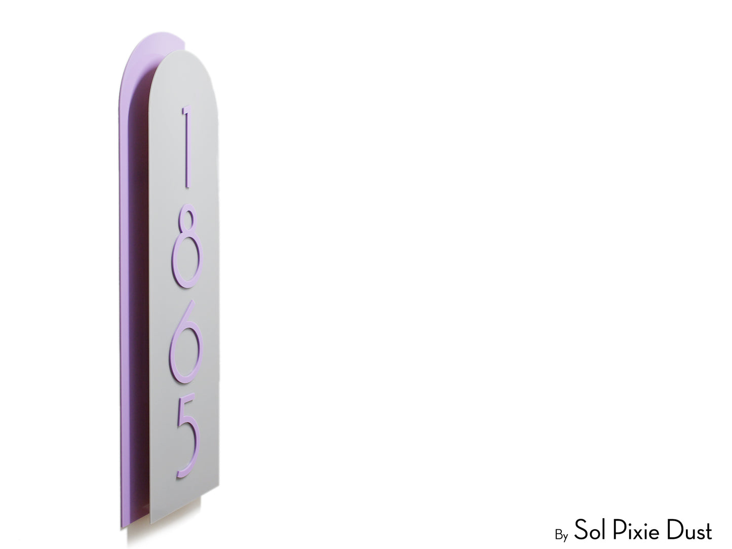 Boho Arch Plaque with Acrylic House Number Sign