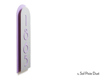 Boho Arch Plaque with Acrylic House Number Sign