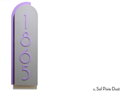 Boho Arch Plaque with Acrylic House Number Sign