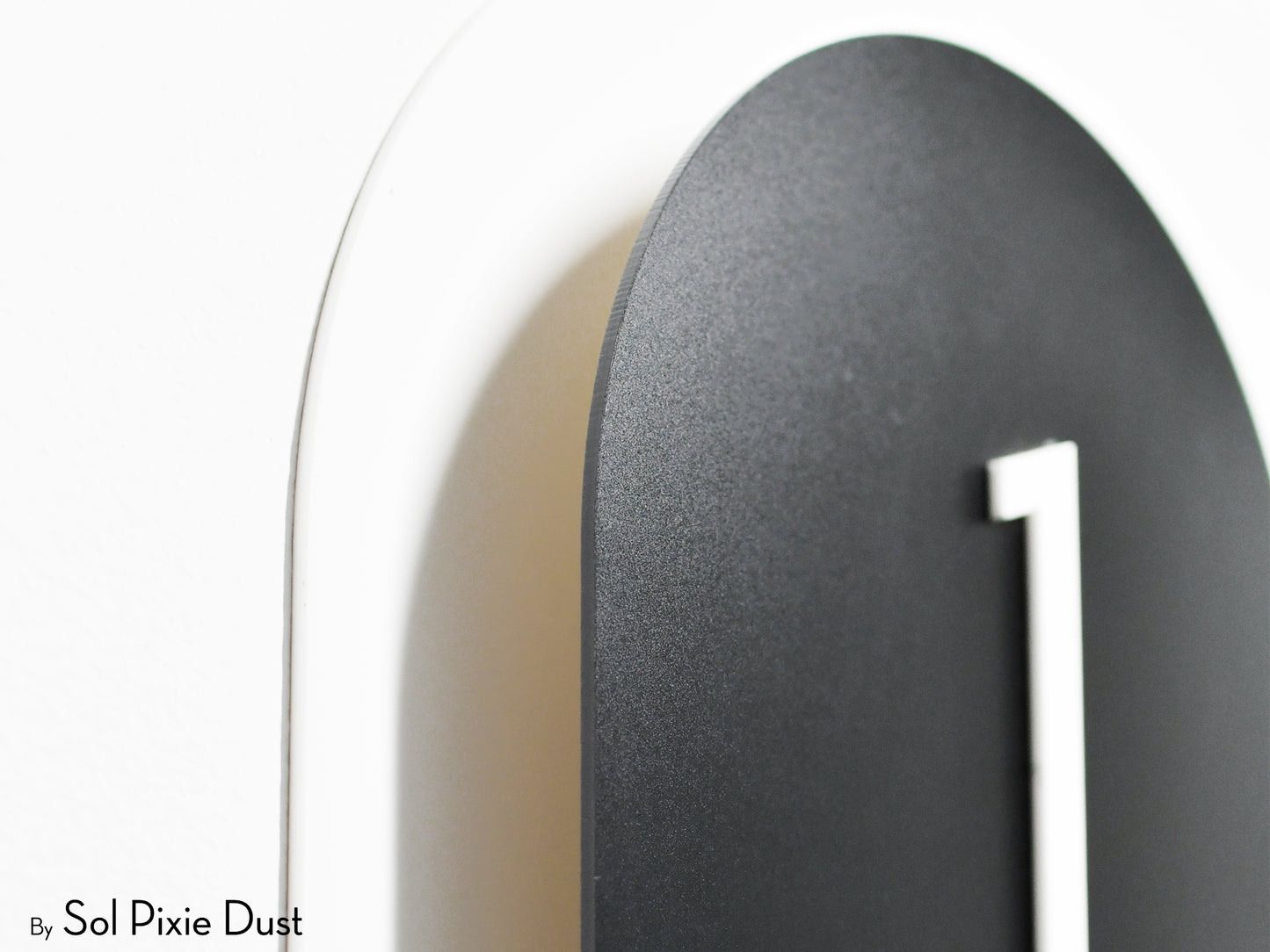Boho Arch Plaque with Acrylic House Number Sign