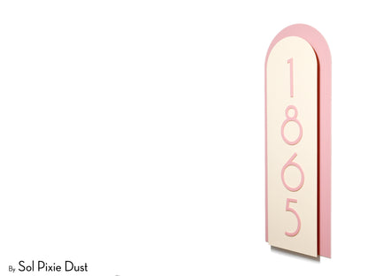 Boho Arch Plaque with Acrylic House Number Sign