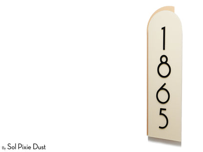 Boho Arch Plaque with Acrylic House Number Sign