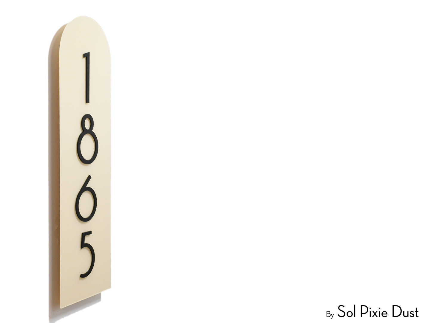 Boho Arch Plaque with Acrylic House Number Sign