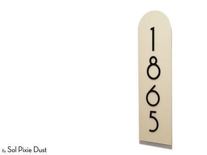 Boho Arch Plaque with Acrylic House Number Sign