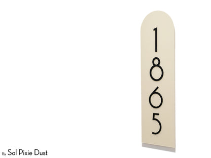 Boho Arch Plaque with Acrylic House Number Sign