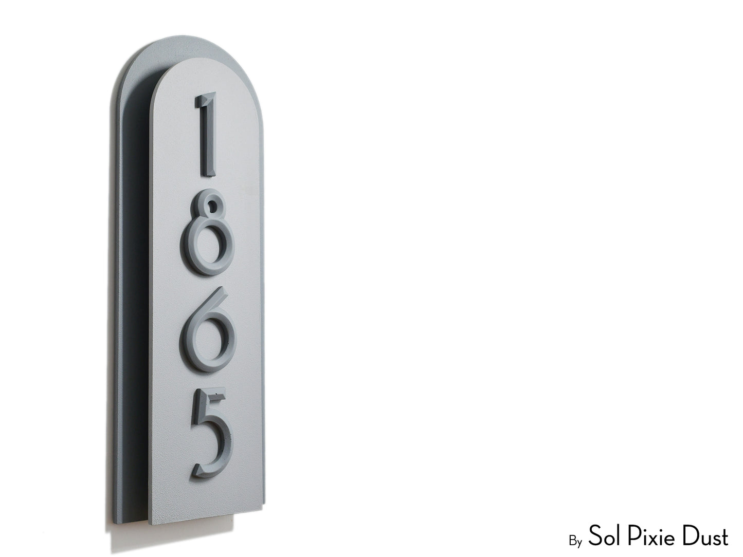 Boho Arch Plaque with 3D House Number Sign