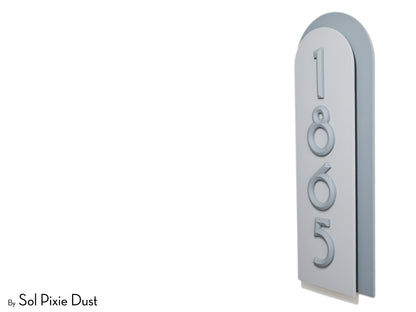 Boho Arch Plaque with 3D House Number Sign