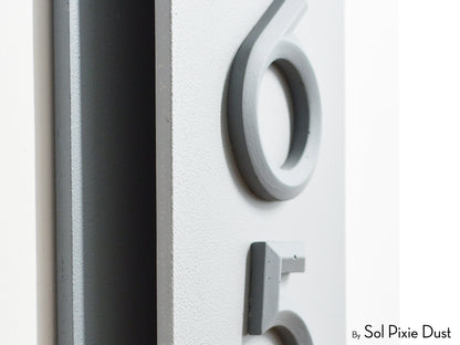Boho Arch Plaque with 3D House Number Sign
