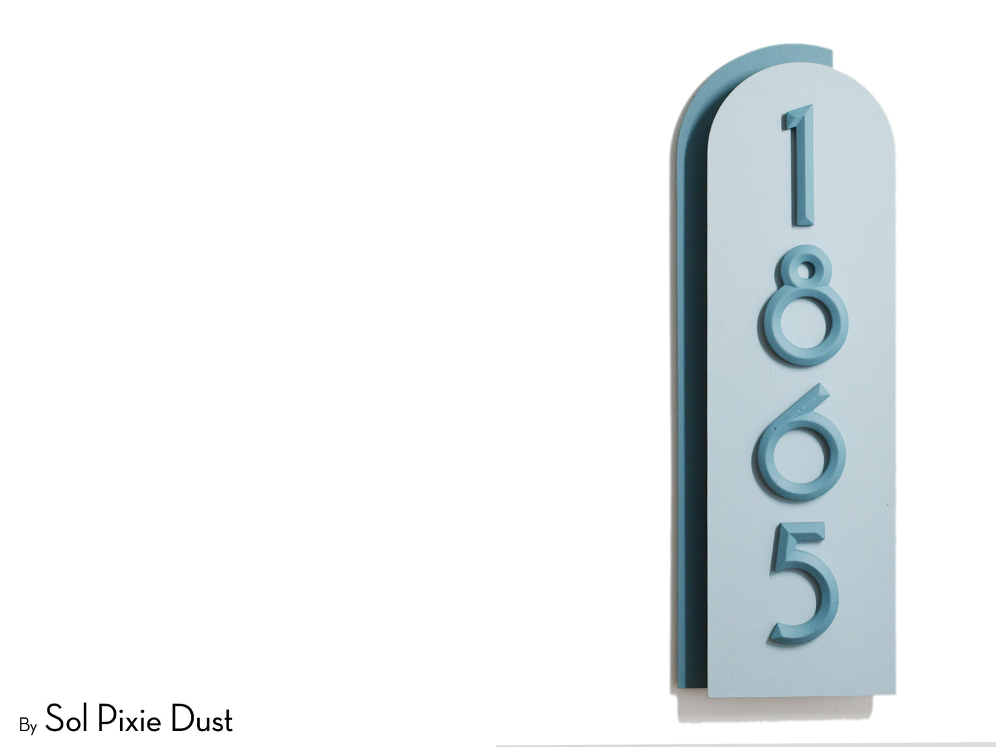 Boho Arch Plaque with 3D House Number Sign