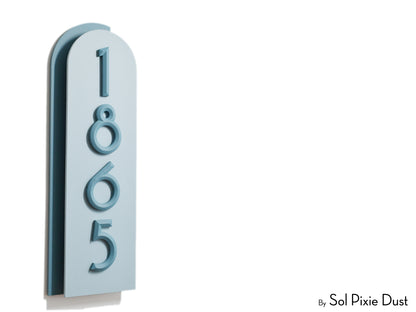 Boho Arch Plaque with 3D House Number Sign