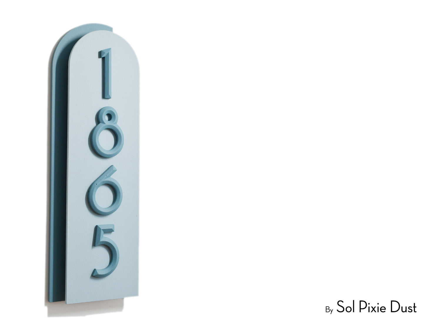 Boho Arch Plaque with 3D House Number Sign