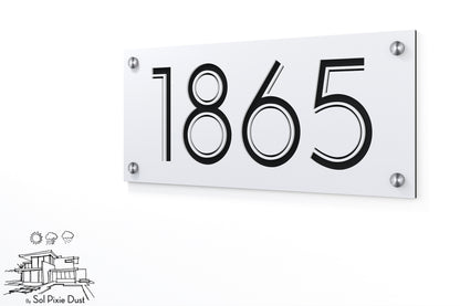 Acrylic Address Plaque - Signs ( Font Options )