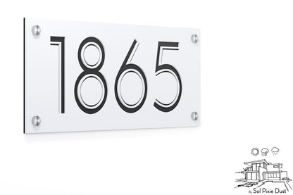 Acrylic Address Plaque - Signs ( Font Options )