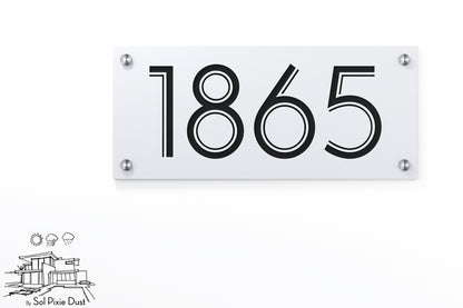 Acrylic Address Plaque - Signs ( Font Options )
