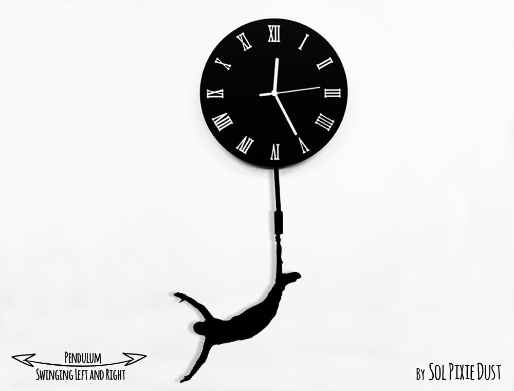 Circus Acrobats on The Moon - Pendulum Wall Clock