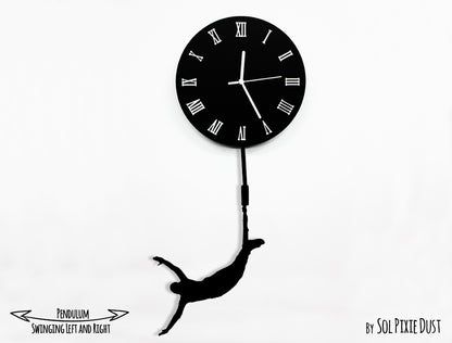 Circus Acrobats on The Moon - Pendulum Wall Clock