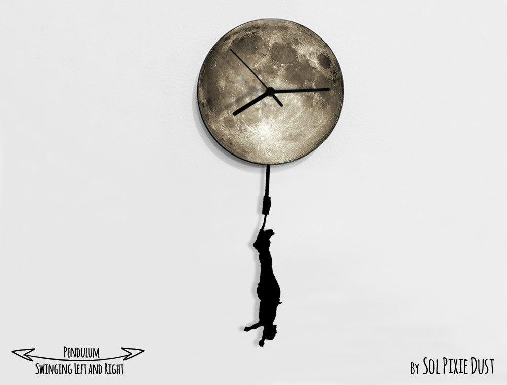 Circus Acrobats on The Moon - Pendulum Wall Clock