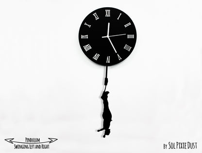 Circus Acrobats on The Moon - Pendulum Wall Clock