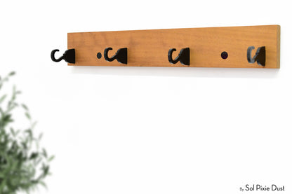 Wall Pegs and Racks - Wooden Hook Rack
