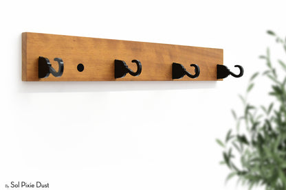 Wall Pegs and Racks - Wooden Hook Rack