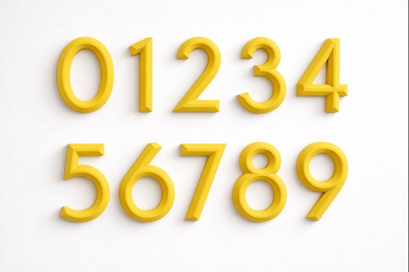 Minimal 3D House Numbers – Modern House Numbers