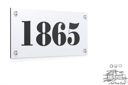 Acrylic Address Plaque - Signs ( Font Options )