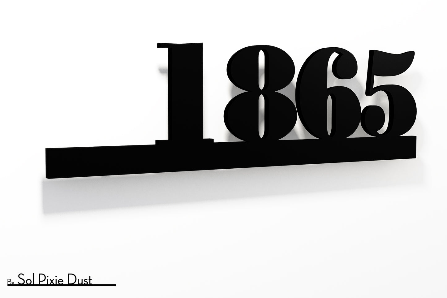 Underline House Numbers - LED Sign ( Font Options )