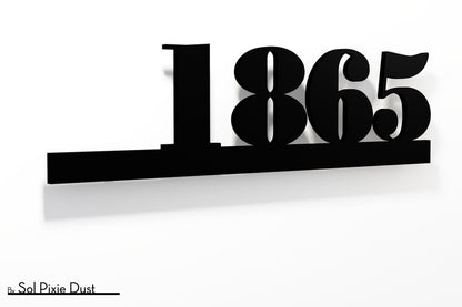 Underline House Numbers - LED Sign ( Font Options )