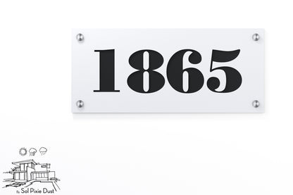 Acrylic Address Plaque - Signs ( Font Options )