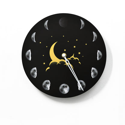 Moon Phase Wall Clock - Lunar Cycle