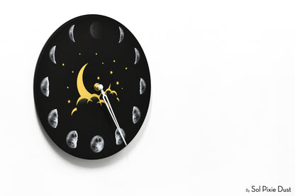 Moon Phase Wall Clock - Lunar Cycle