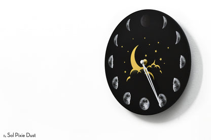 Moon Phase Wall Clock - Lunar Cycle