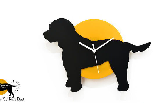 Cockapoo Wagging Tail Wall Clock