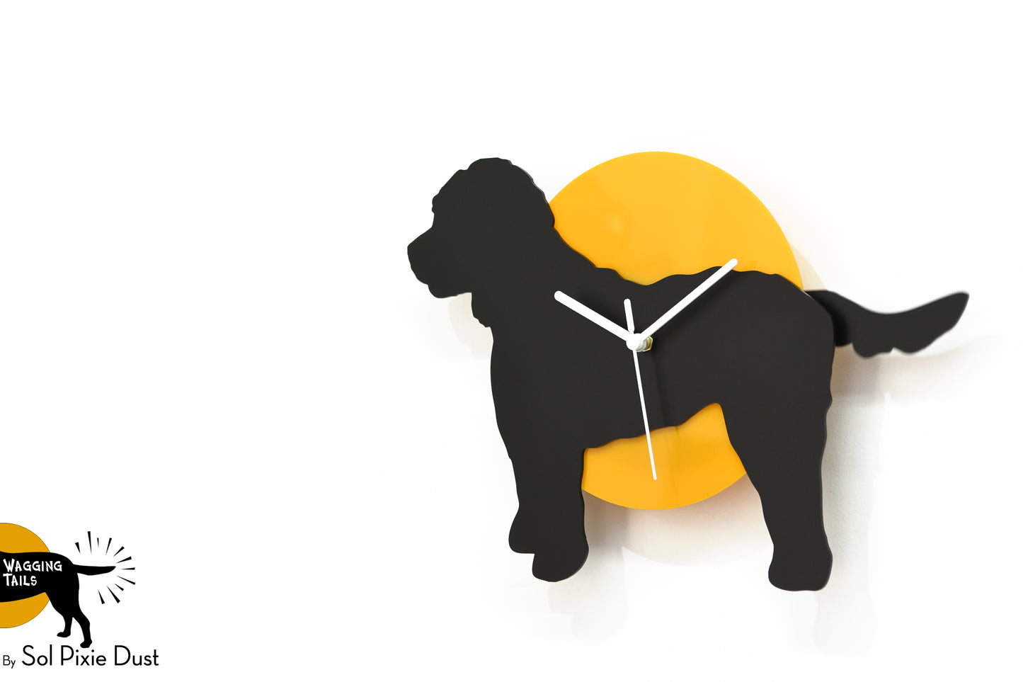 Cockapoo Wagging Tail Wall Clock