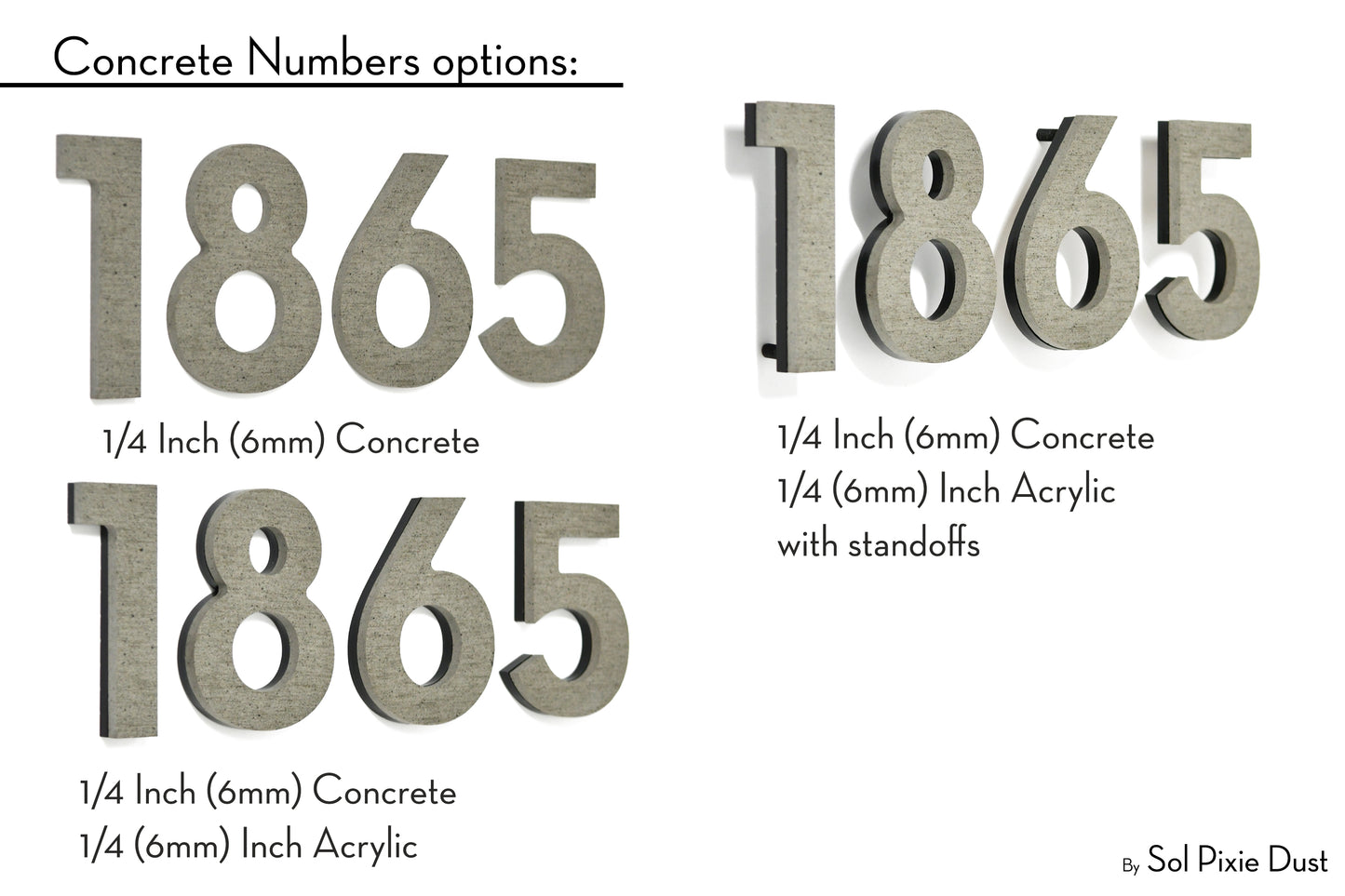 Modern House Numbers – Acrylic & Alucobond (ACP)