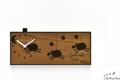 Alarm Clocks - Laser Engraved No Ticking - Table Desk Clock