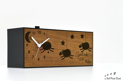 Alarm Clocks - Laser Engraved No Ticking - Table Desk Clock