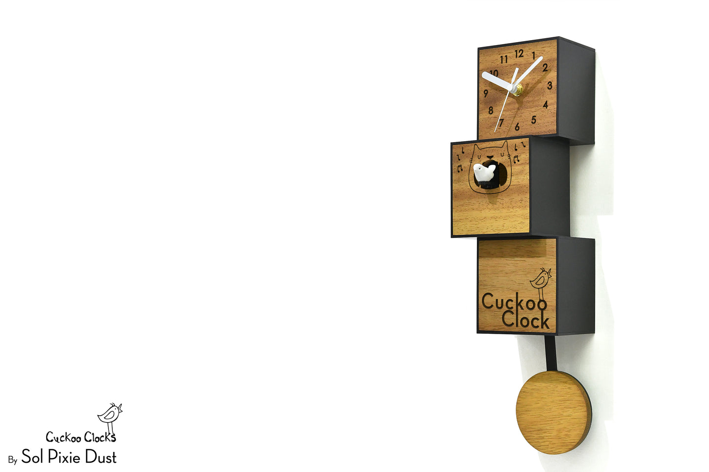 Cuckoo Clock City Three Story - Modern Cuckoo Bird Clock