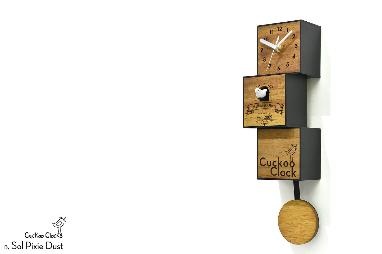 Cuckoo Clock City Three Story - Modern Cuckoo Bird Clock