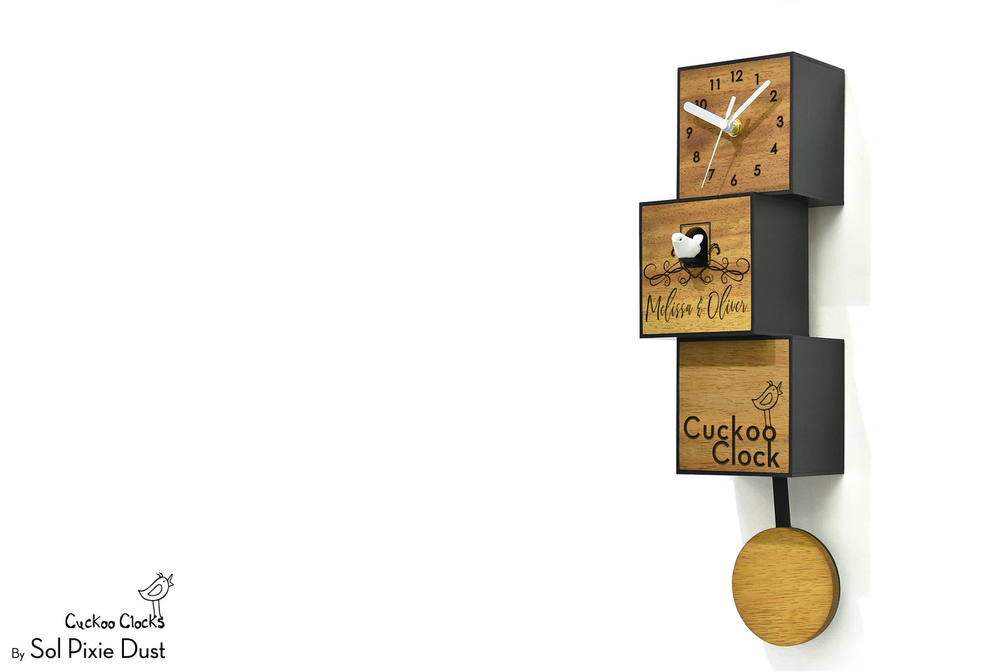 Cuckoo Clock City Three Story - Modern Cuckoo Bird Clock