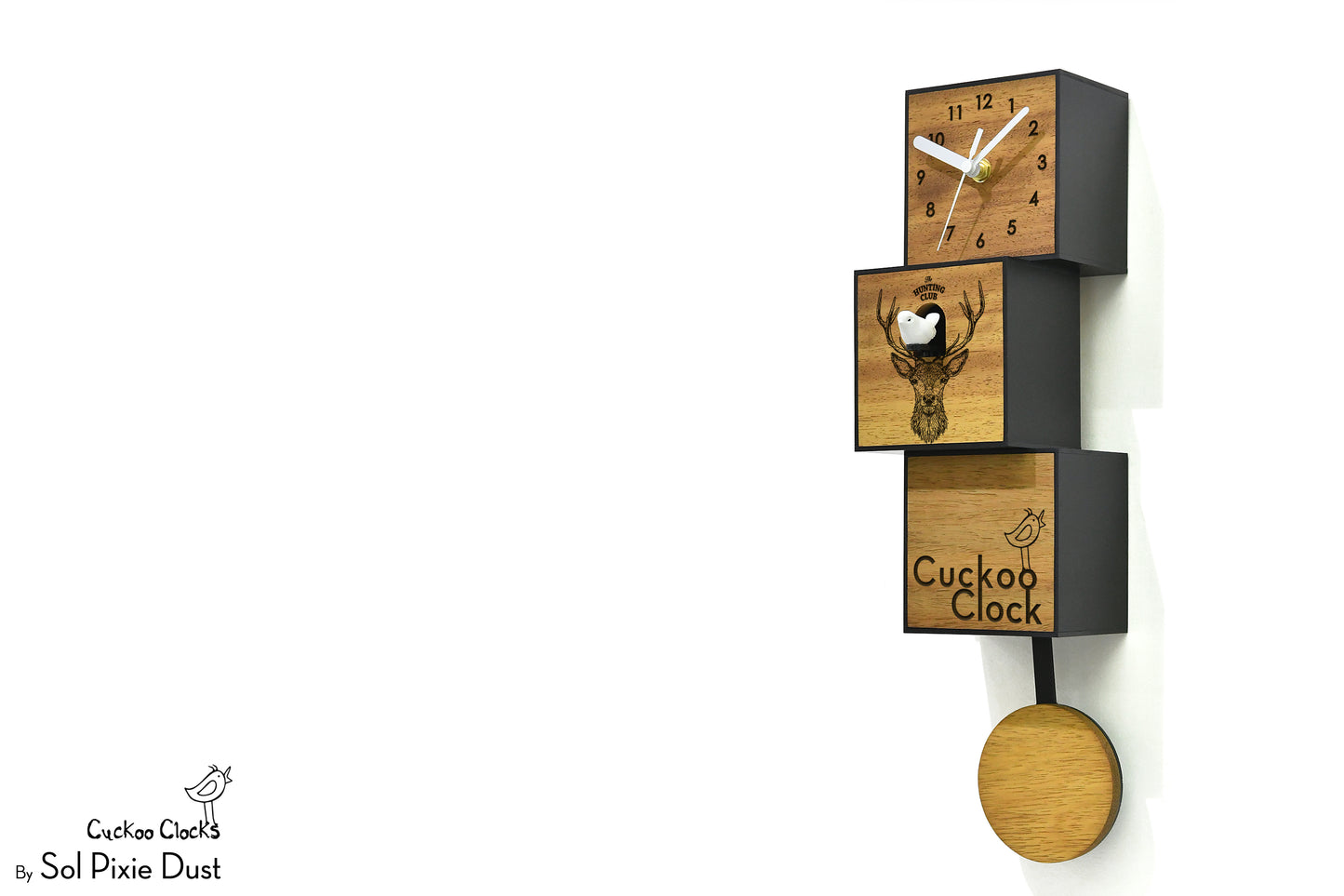 Cuckoo Clock City Three Story - Modern Cuckoo Bird Clock