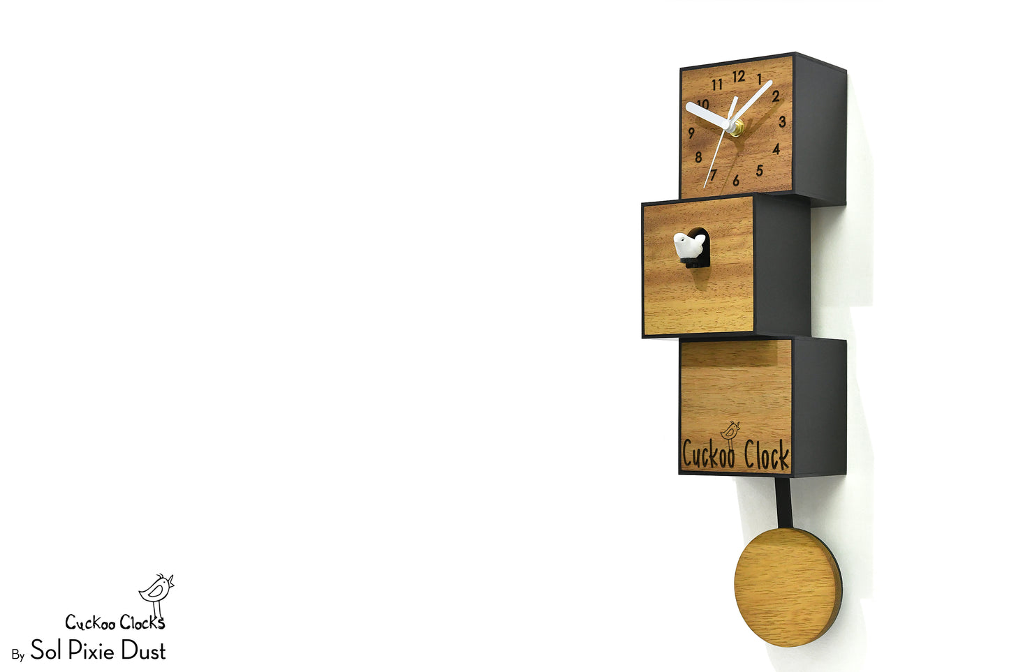 Cuckoo Clock City Three Story - Modern Cuckoo Bird Clock