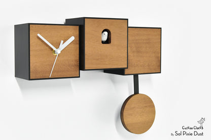 Cuckoo Clock City Three Story - Modern Cuckoo Bird Clock